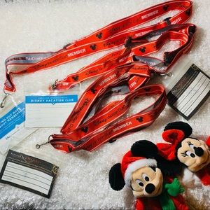 Bundle of 4 new Disney Vacation Club Exclusive Lanyards with Name badge